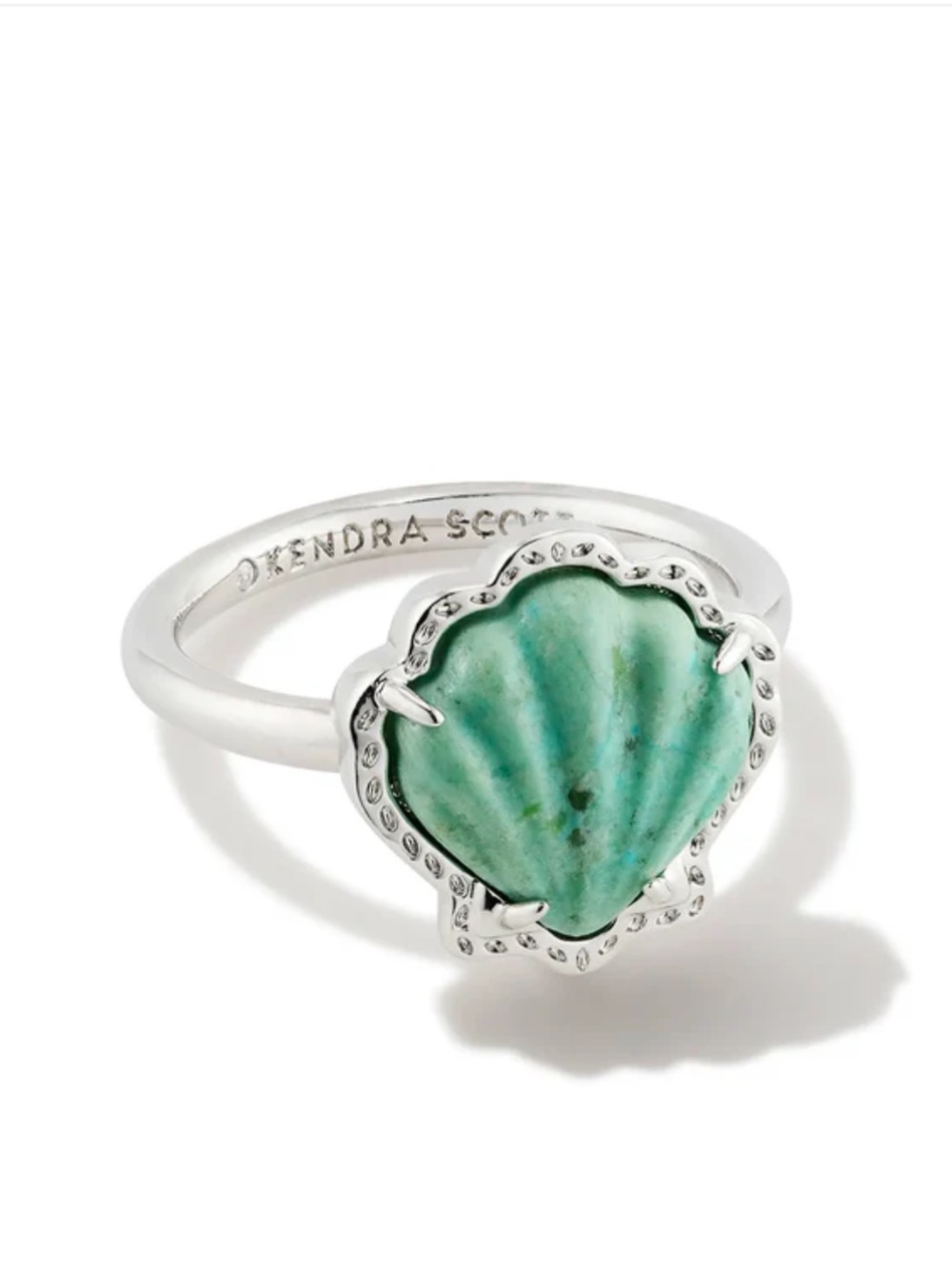 Kendra Scott Brynne Sea Green Chrysocolla Ring 8 New